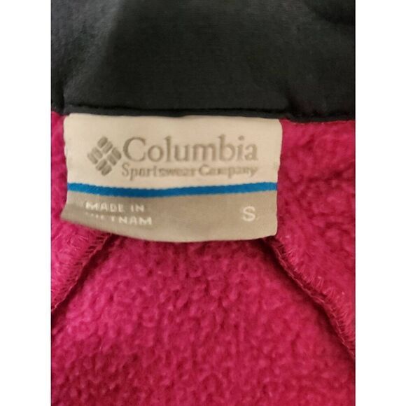 Columbia Purple Pink & Navy Blue Full Zip Fleece Jacket Size SMALL - Picture 3 of 7